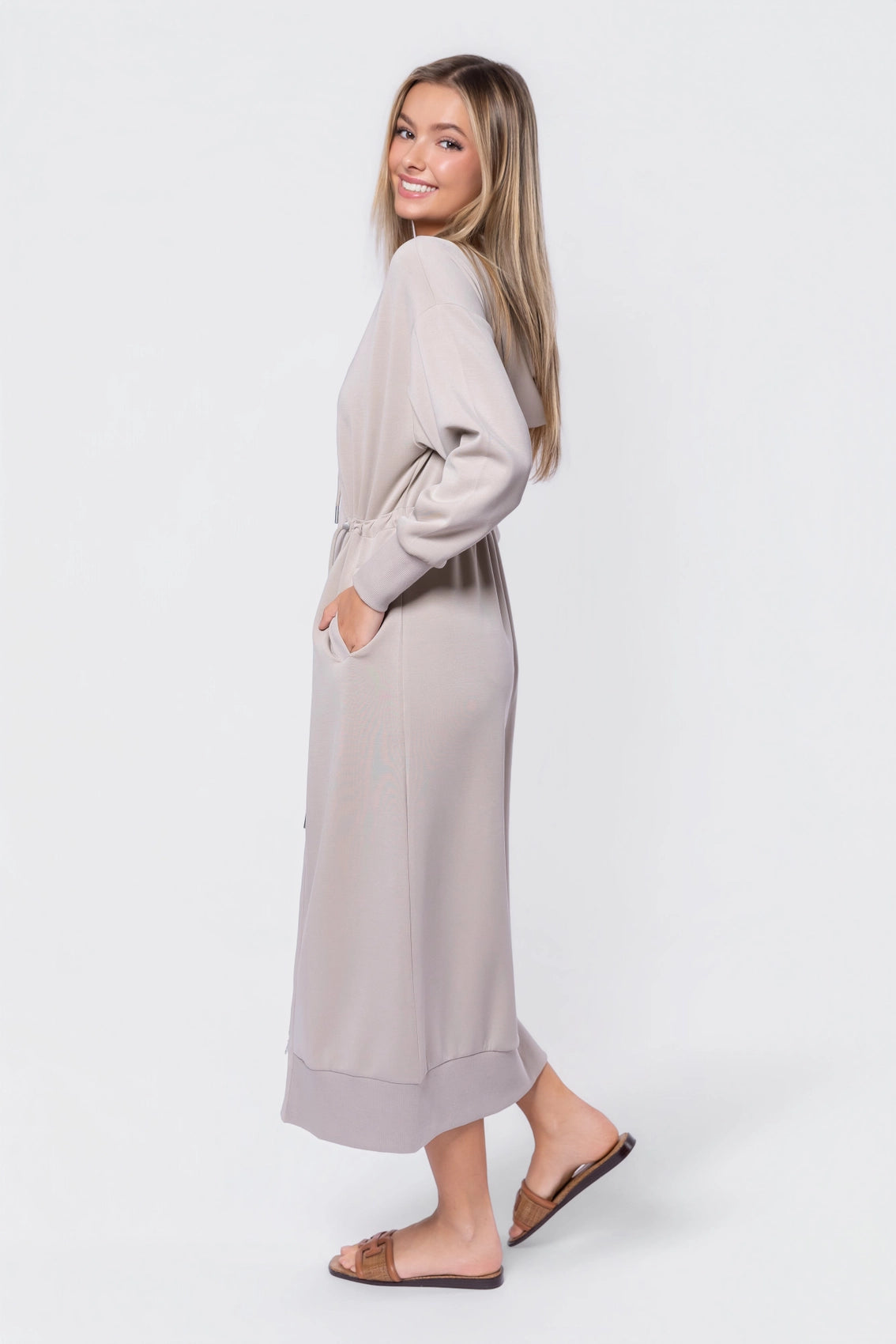 Mina Dress (50") Khaki