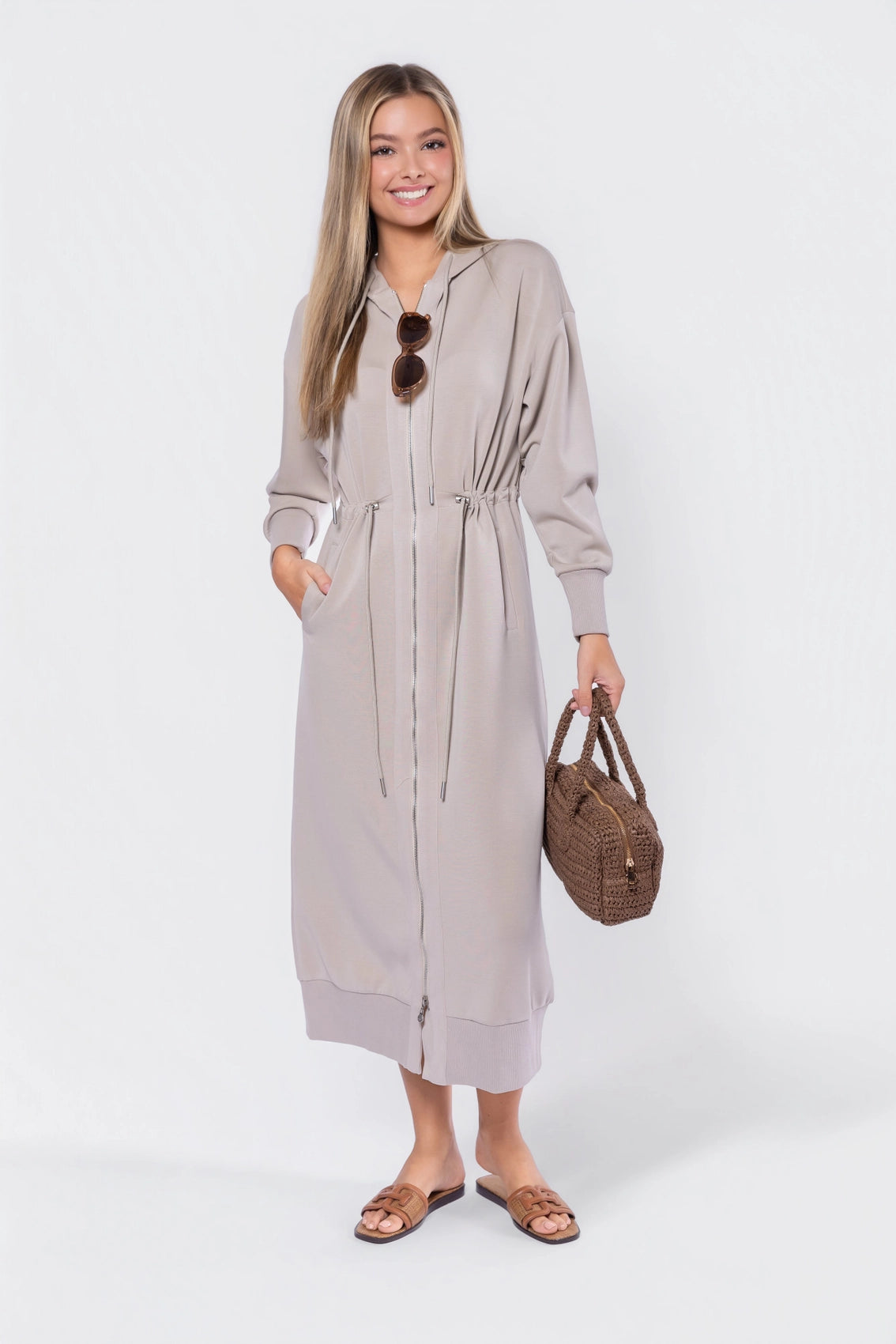 Mina Dress (50") Khaki