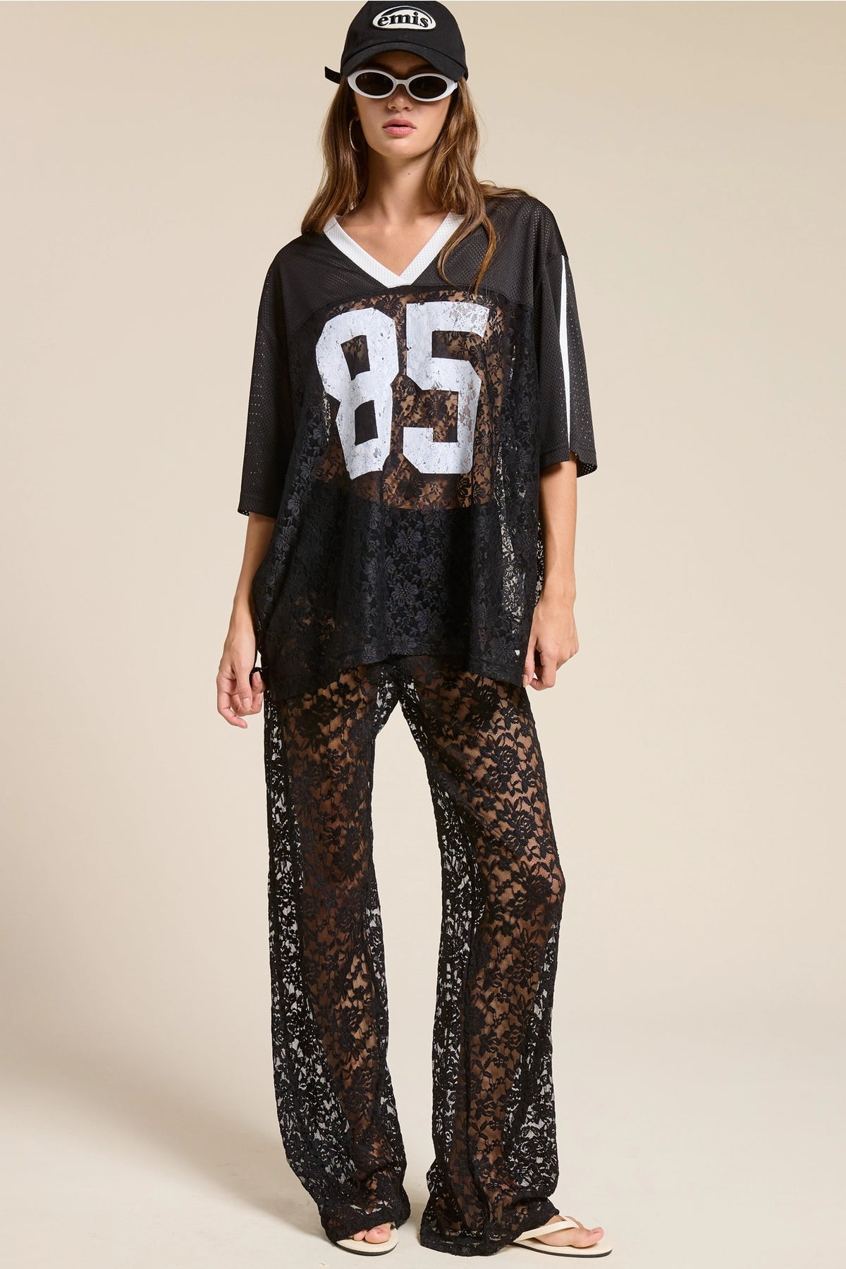 Oversized Lace Jersey