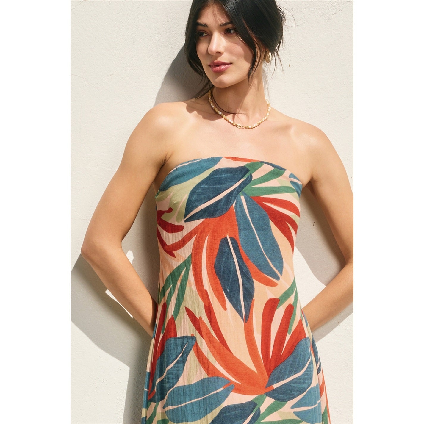 Lagoon Daze Strapless Tie Back Maxi