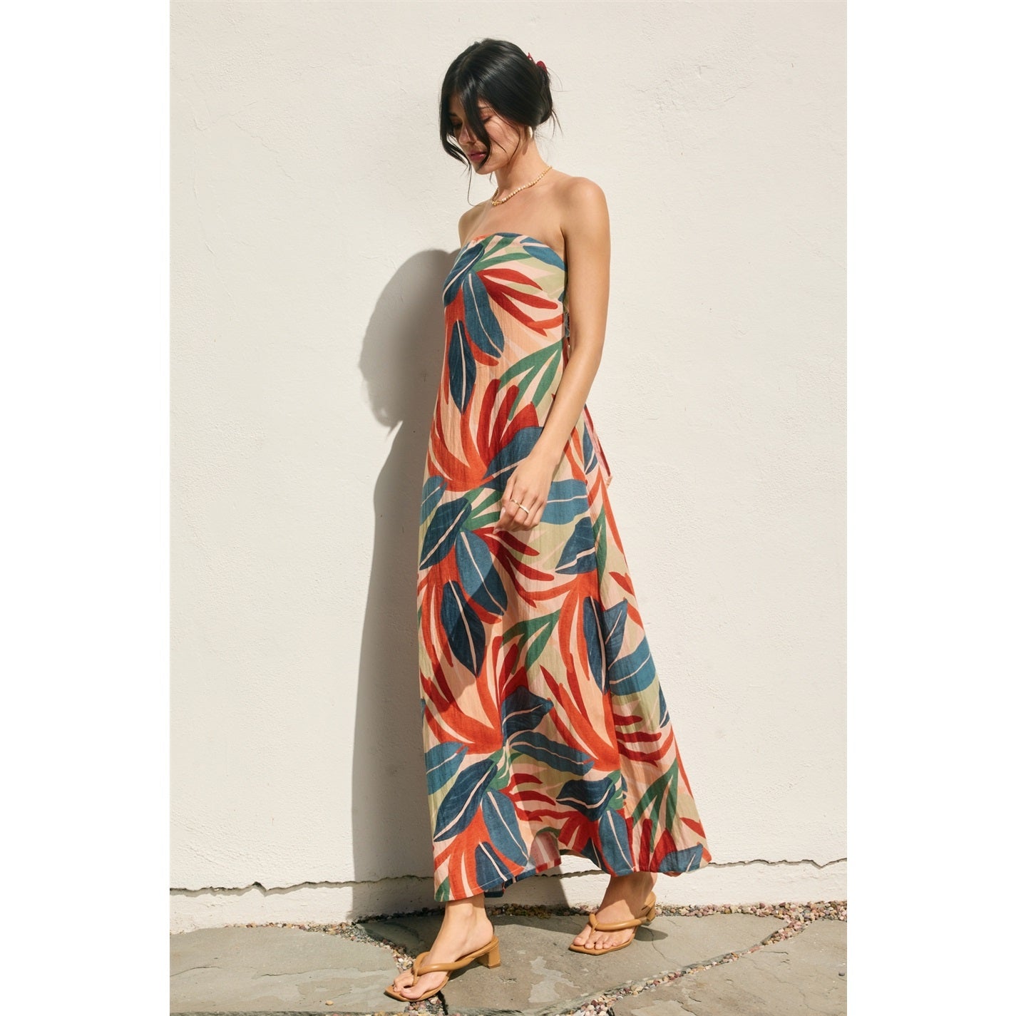 Lagoon Daze Strapless Tie Back Maxi