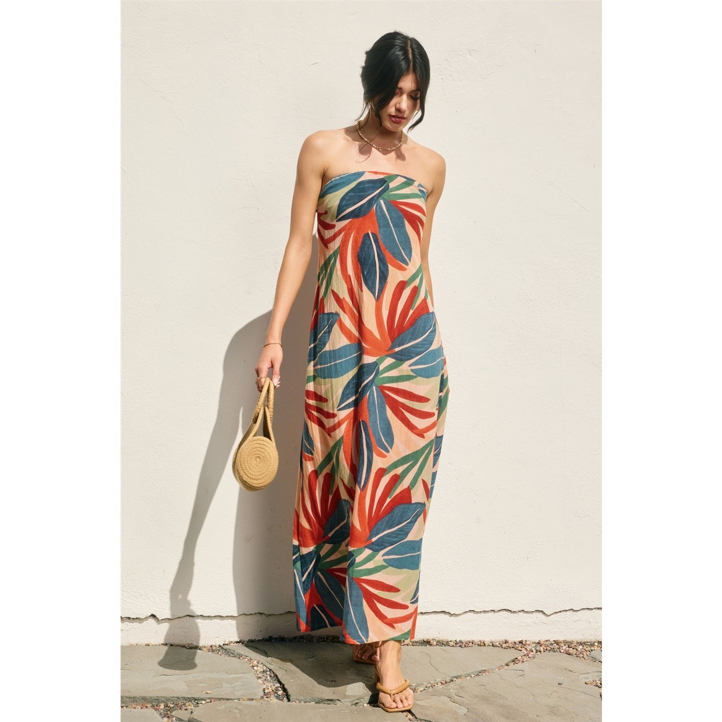 Lagoon Daze Strapless Tie Back Maxi