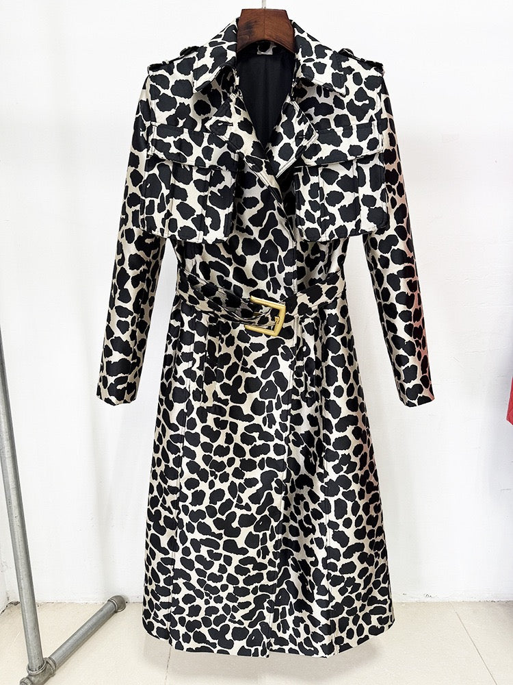 Leopard Trench w/Belt