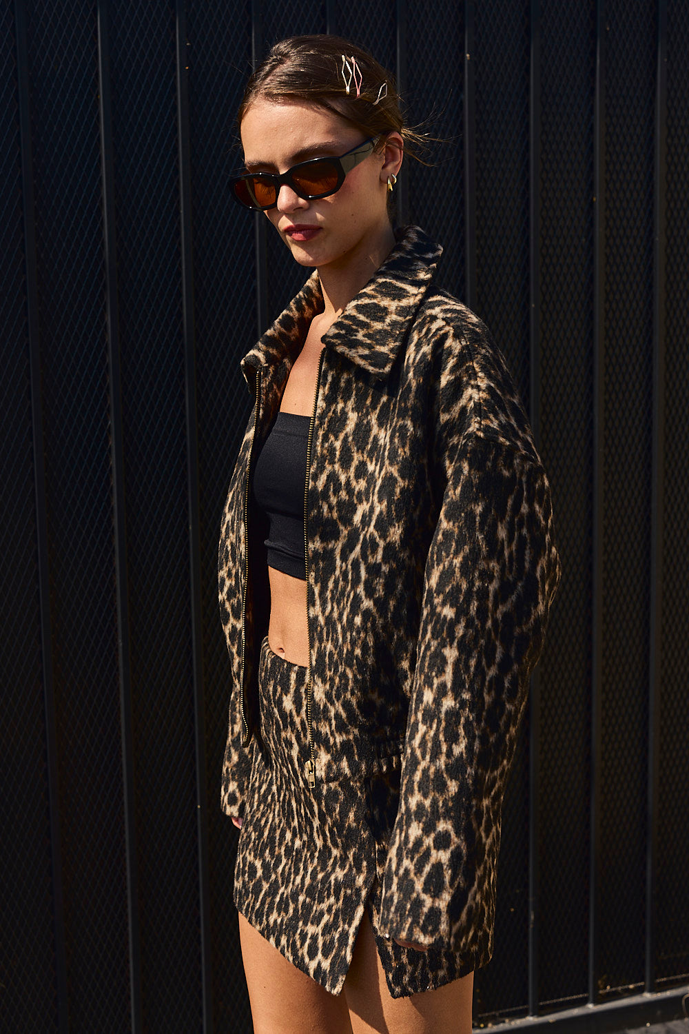 Vivian Leopard Print Jacket