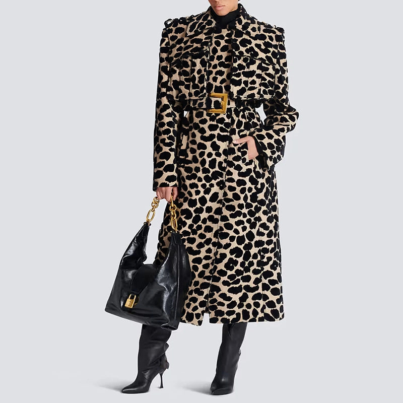 Leopard Trench w/Belt