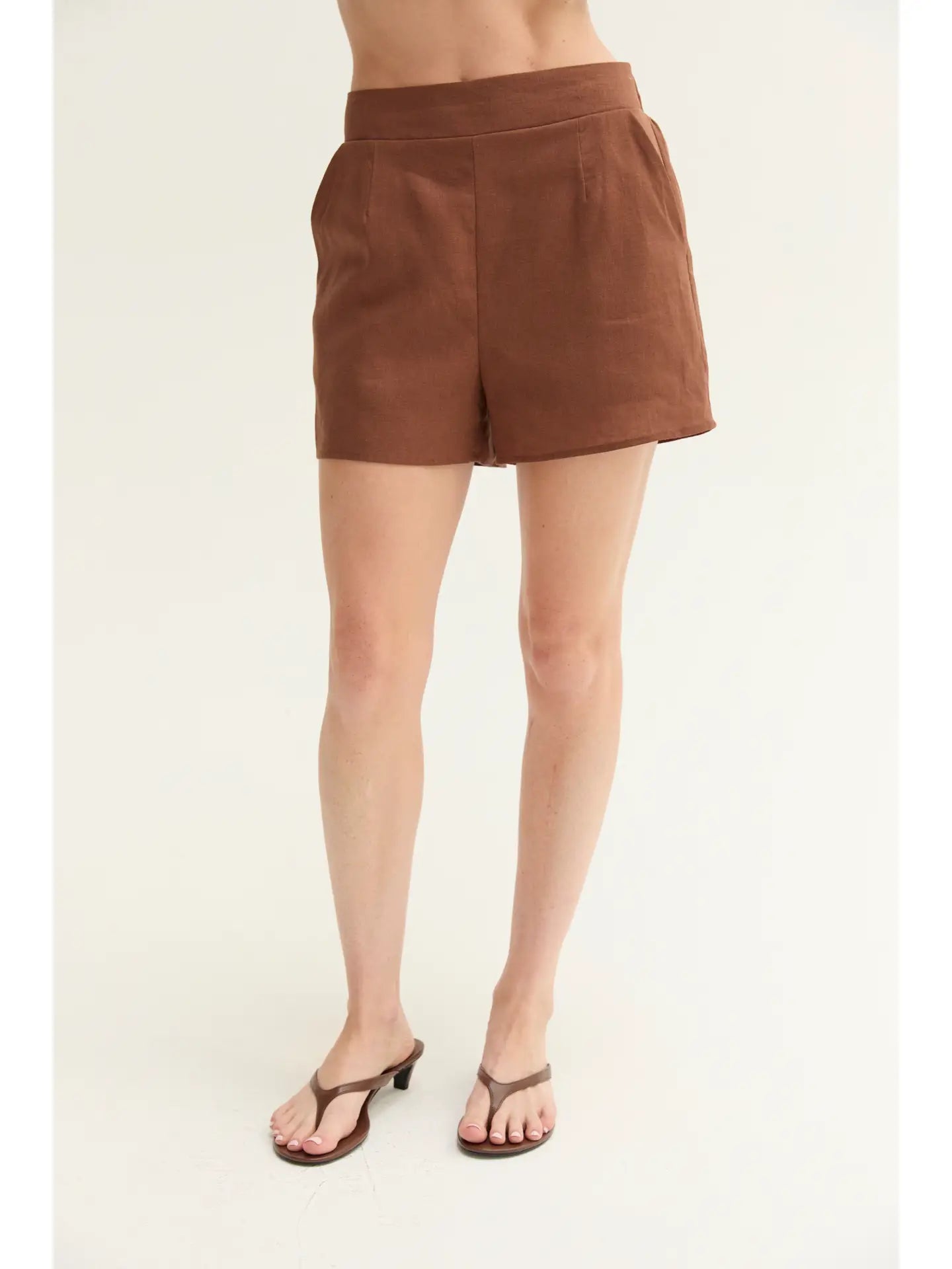 Isla Linen Blend Shorts - Imported