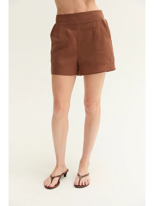 Isla Linen Blend Shorts - Imported