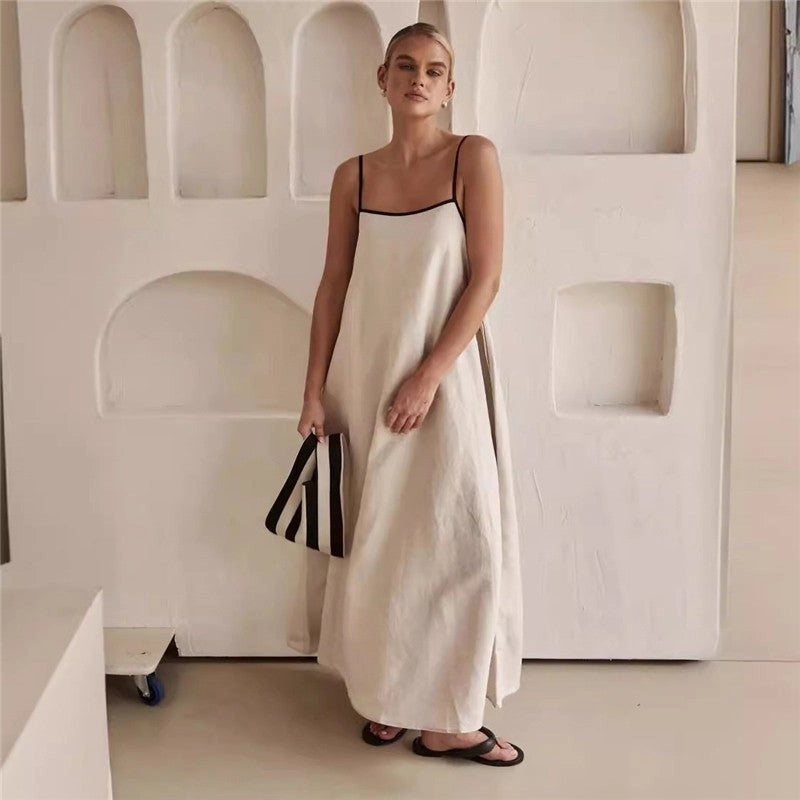Strappy Maxi Dress w/Pockets