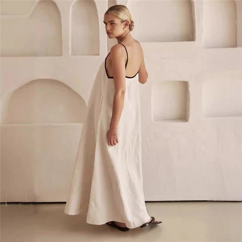 Strappy Maxi Dress w/Pockets