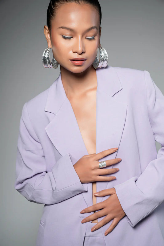 Maxine Hoop Earrings - Silver Tone