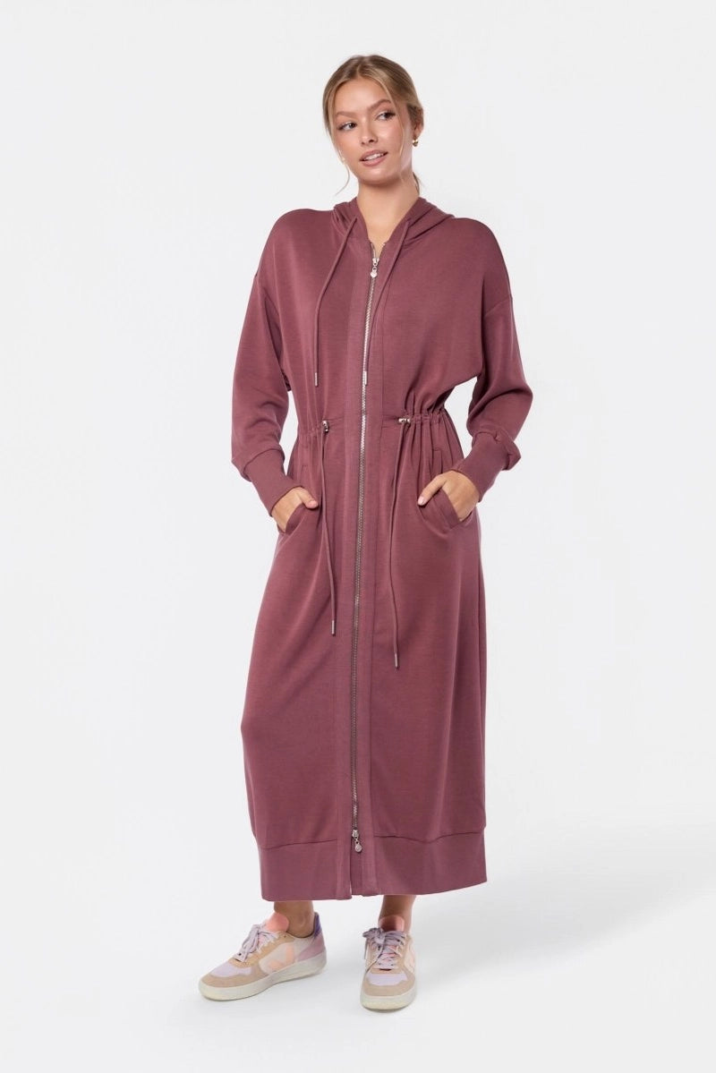 Mina Hoodie Dress (Plum)