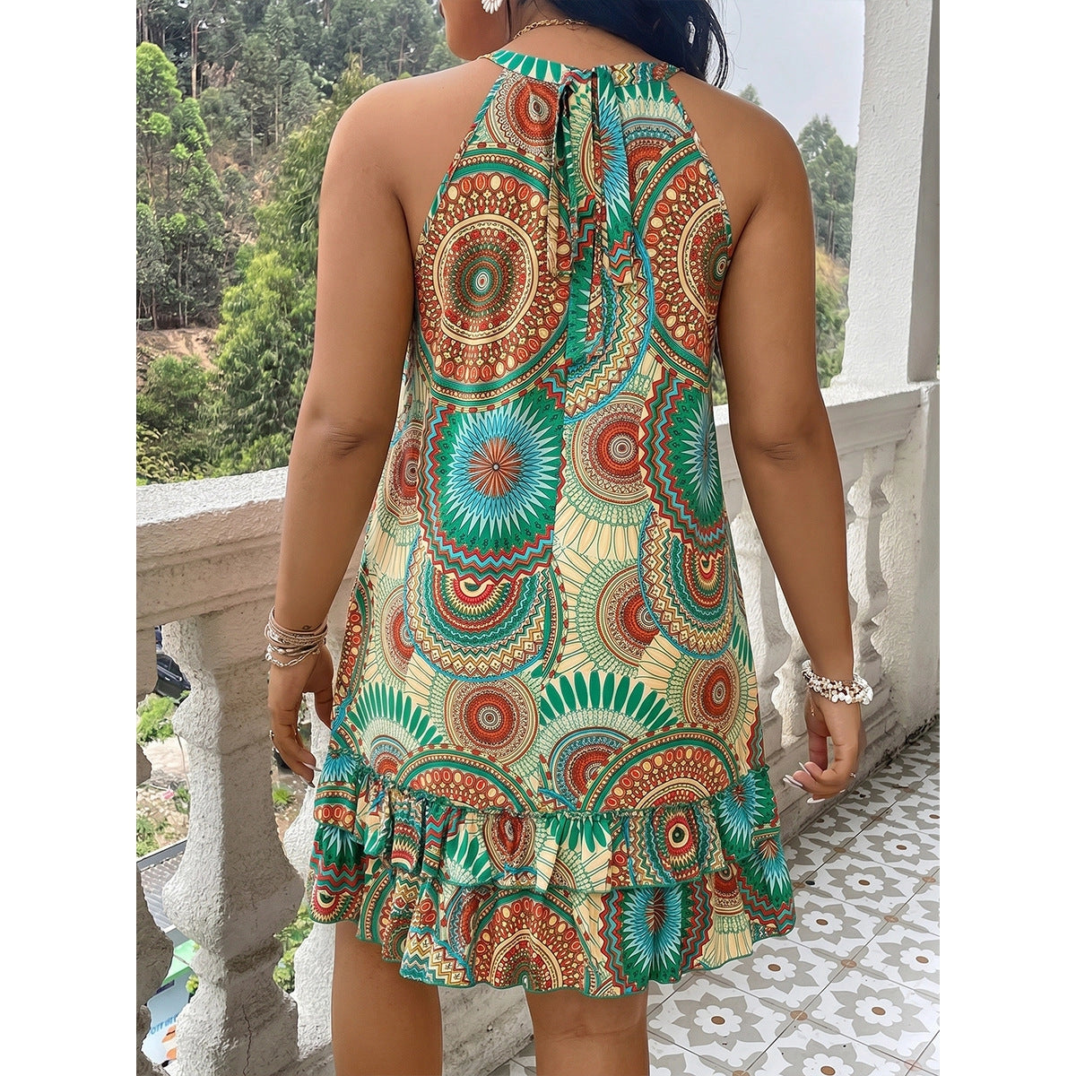 Loose Fitting Halter Dress - Plus Size