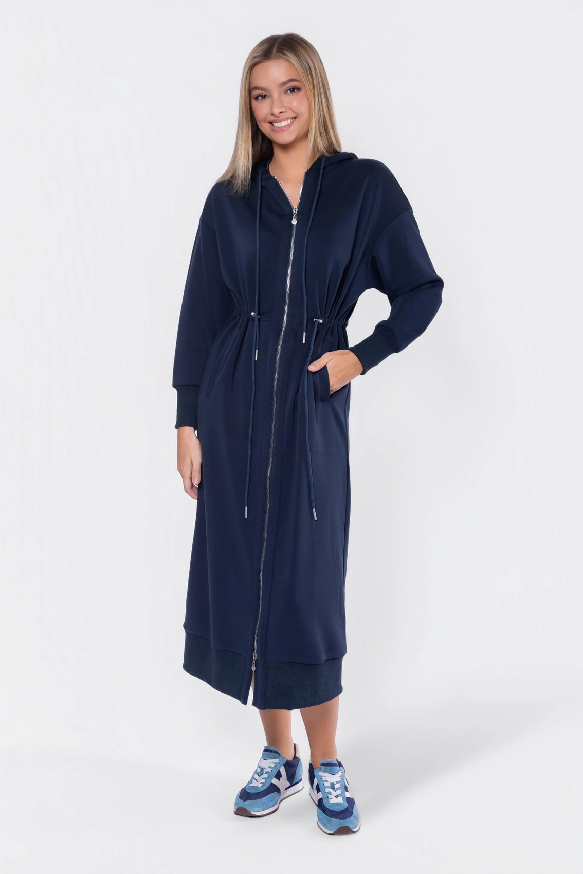 Mina Dress (50") Navy
