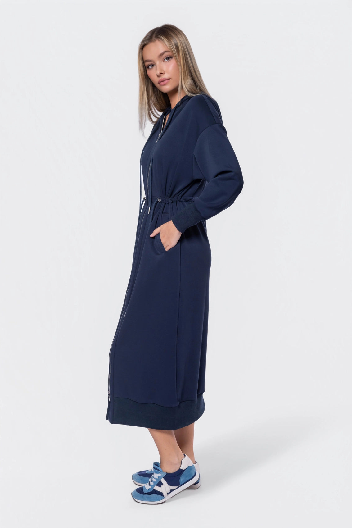 Mina Dress (50") Navy