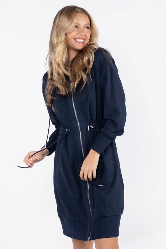Mina Dress (40") Navy