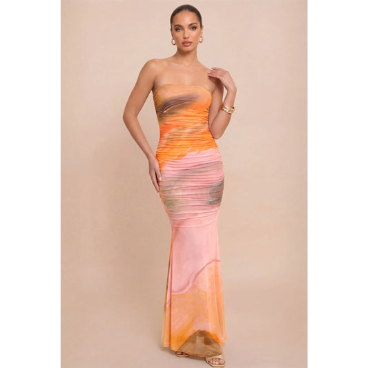 Brushstroke Mesh Dress