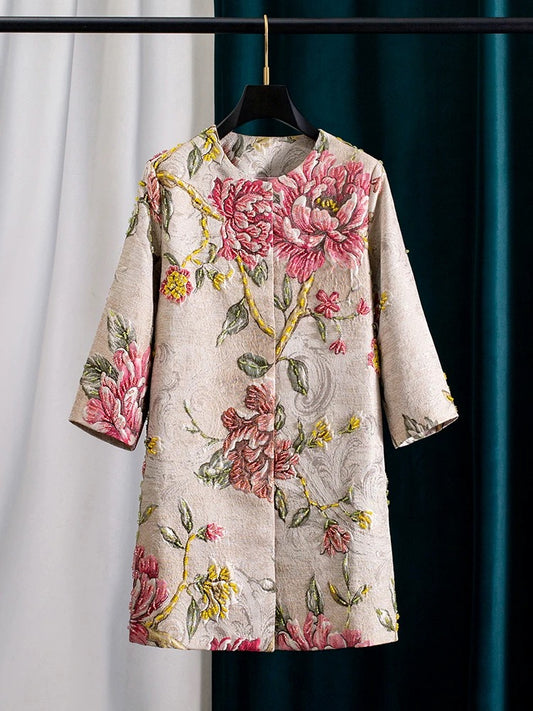 Handmade 3D Embroidered Beaded Coat