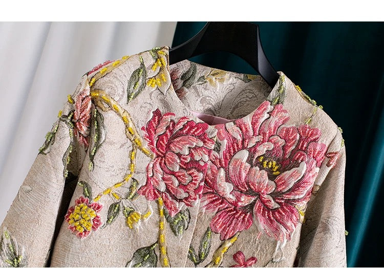 Handmade 3D Embroidered Beaded Coat