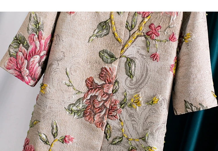 Handmade 3D Embroidered Beaded Coat