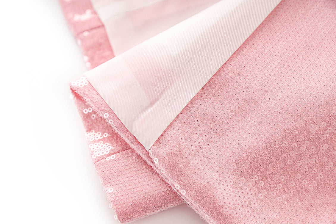 Pink Sequin Feather Blazer