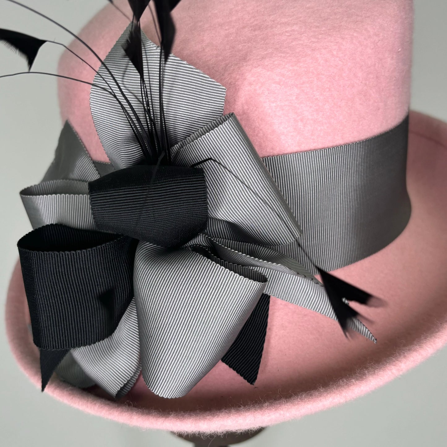 Wool Top Hat with Grosgrain Ribbon