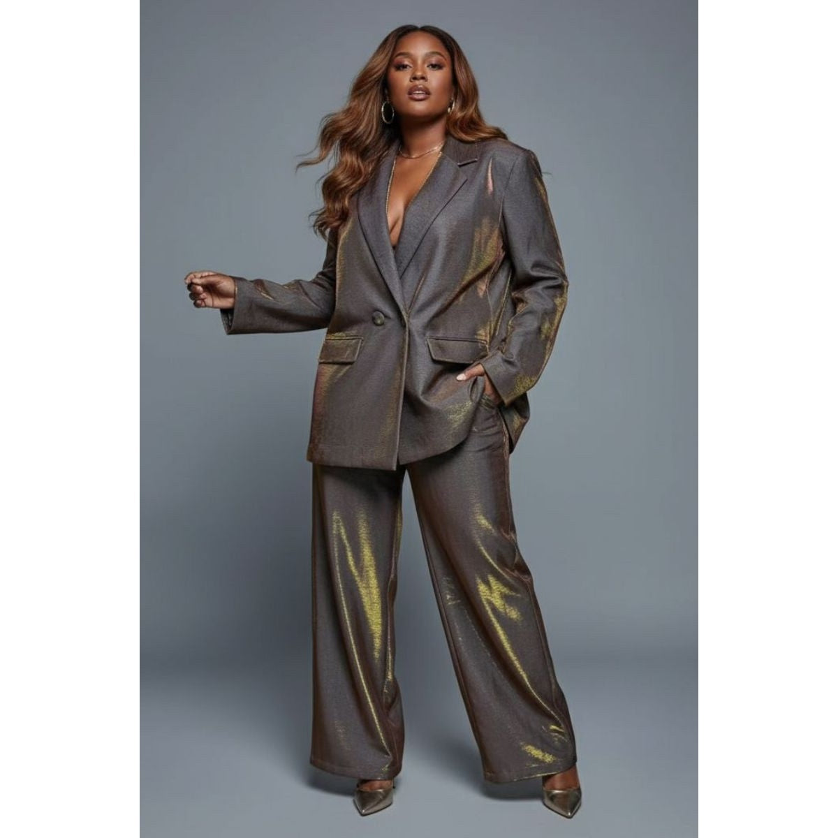 Iridescent Power Suit (Plus Sizes Available)