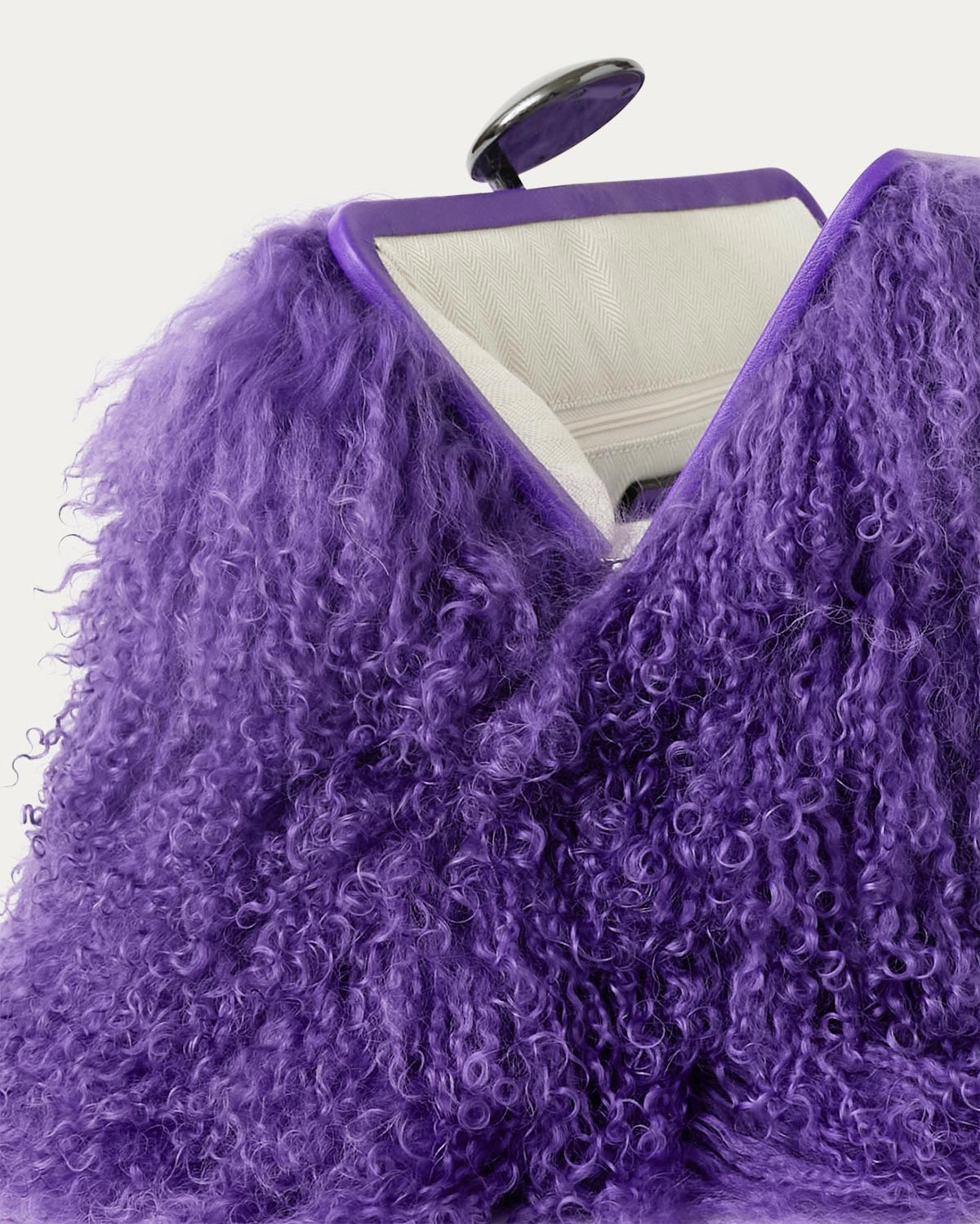 Full Circle XL Genuine Fur/Leather Clutch