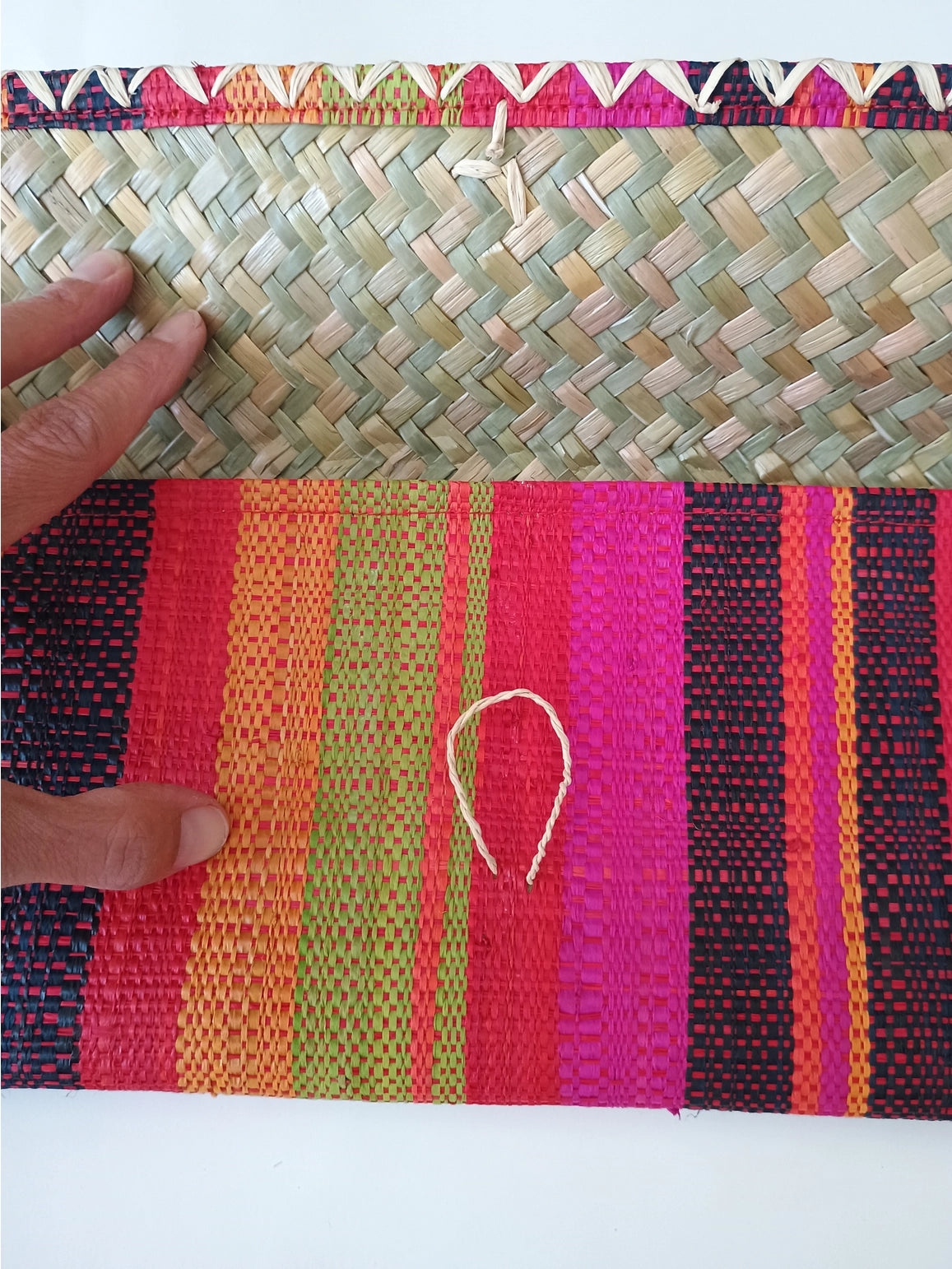 Raffia Straw Wristlet - Multi
