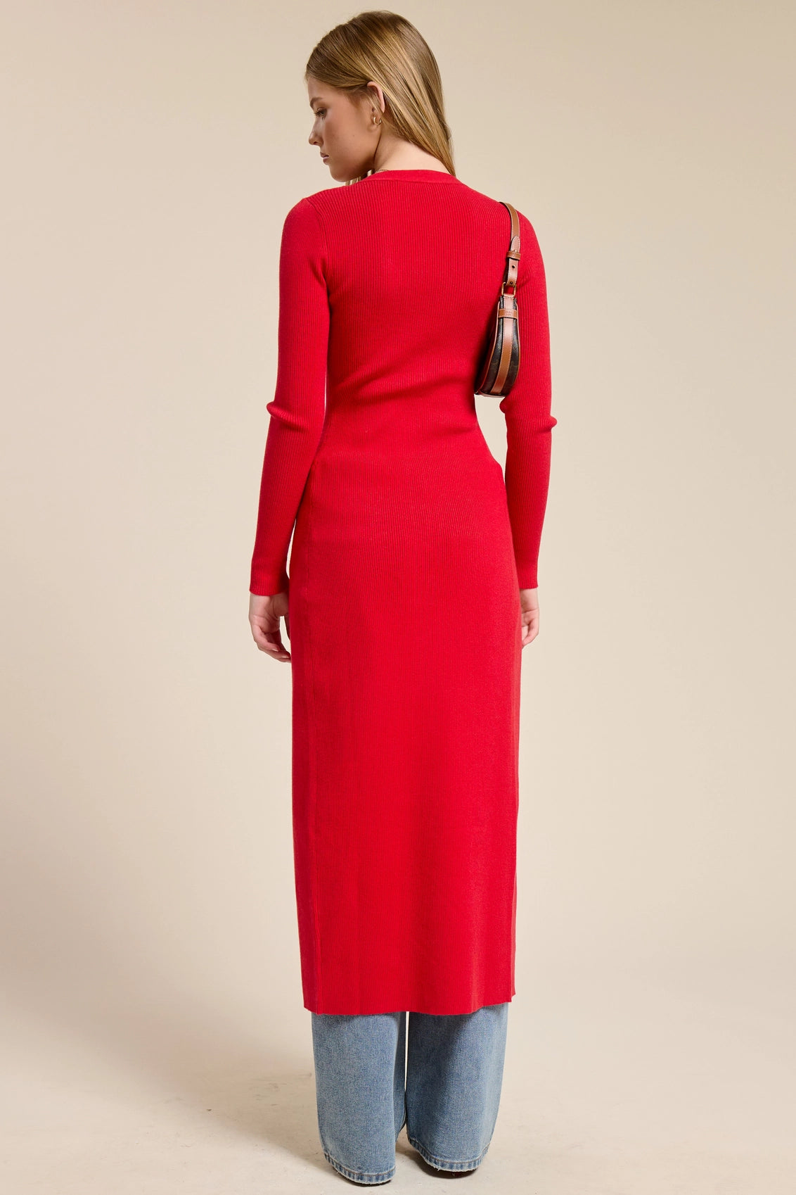 Ribbed Knit Cardigan Dress (2 Colors)