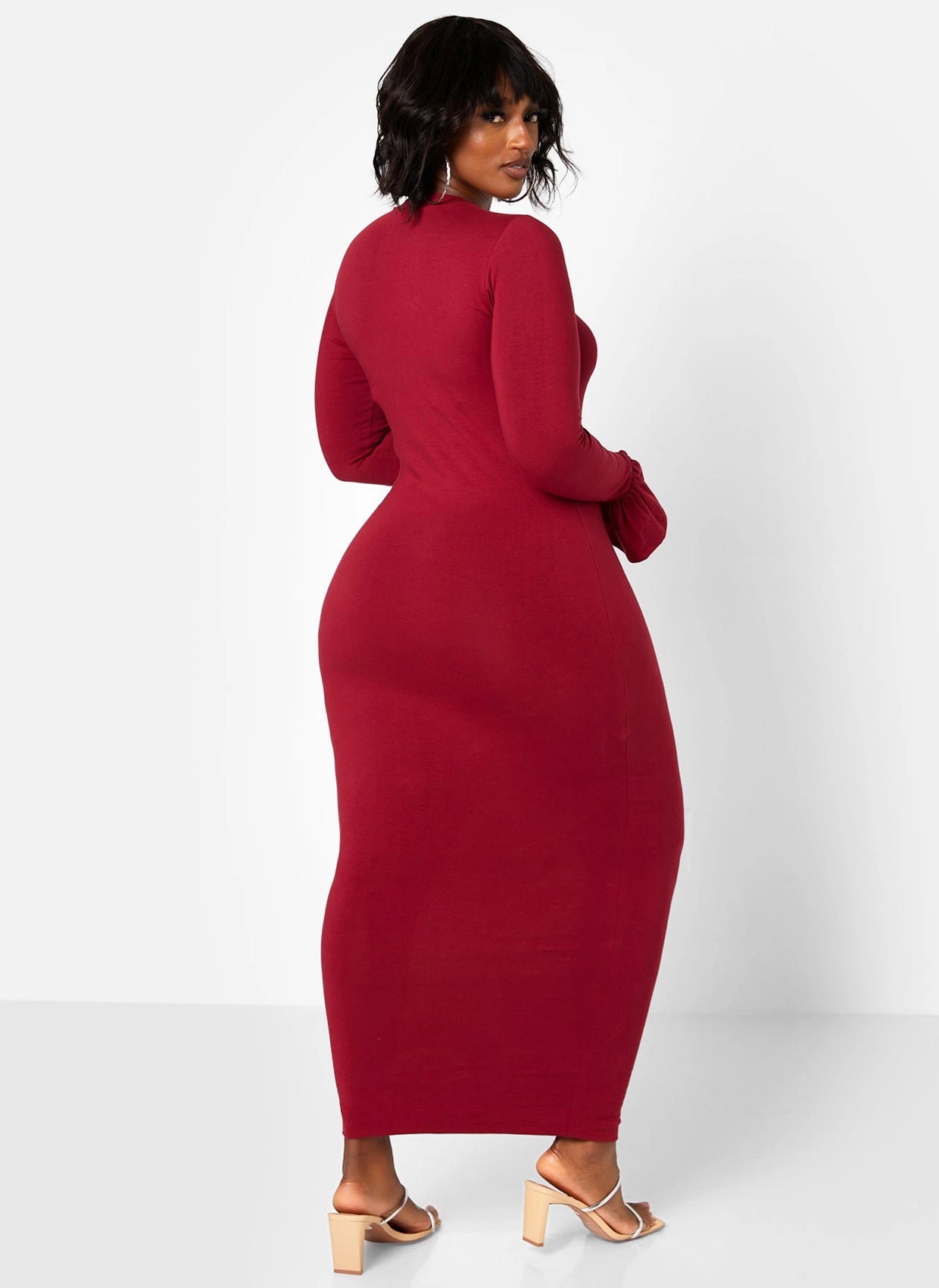 Bell Sleeve Maxi Bodycon Dress (Plus Sizes Available)
