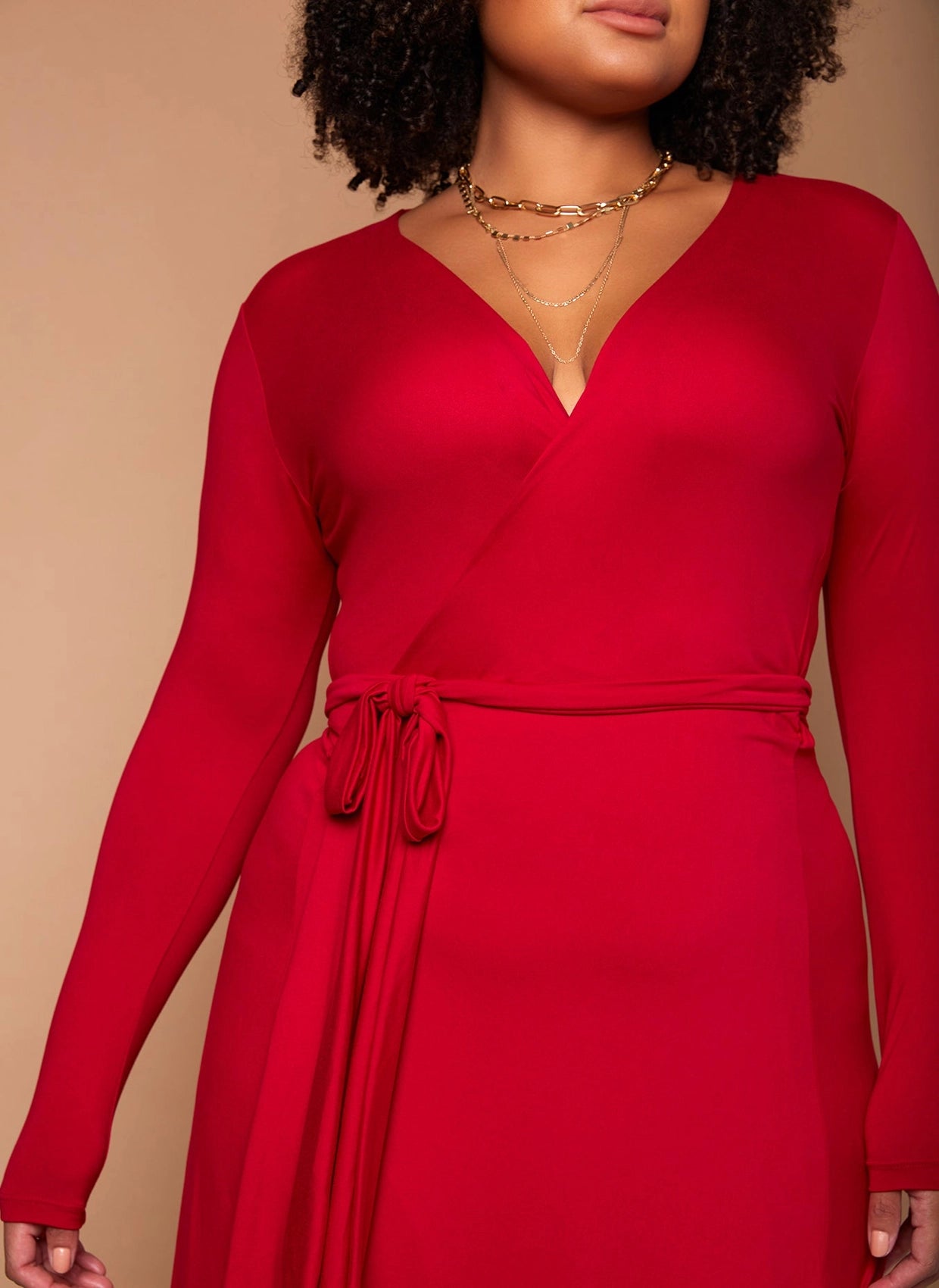 Wrap Skater Midi Dress (Plus Sizes Available)