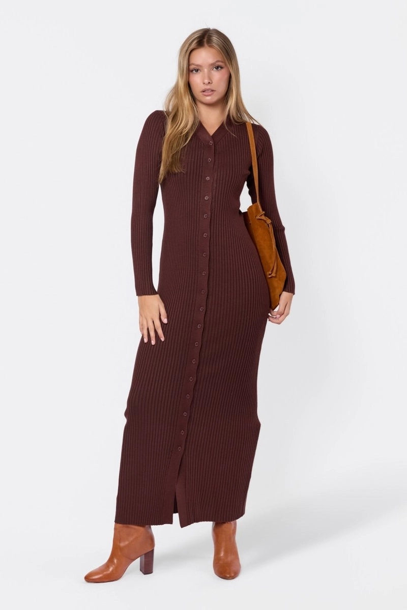 Kerry Dress (Dark Brown)