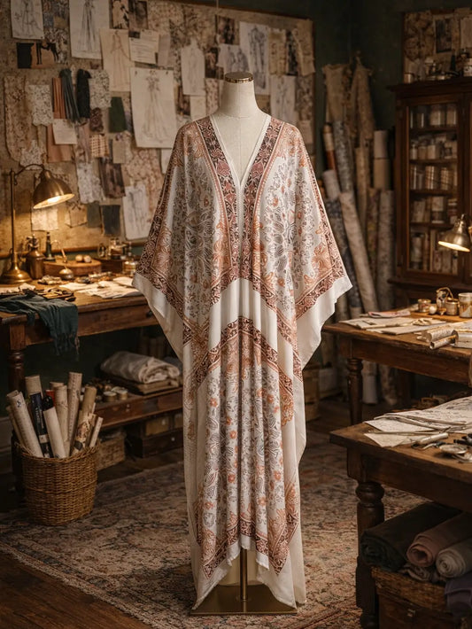 Luca Scarf Print Caftan