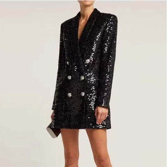 Isla Sequin Blazer Dress