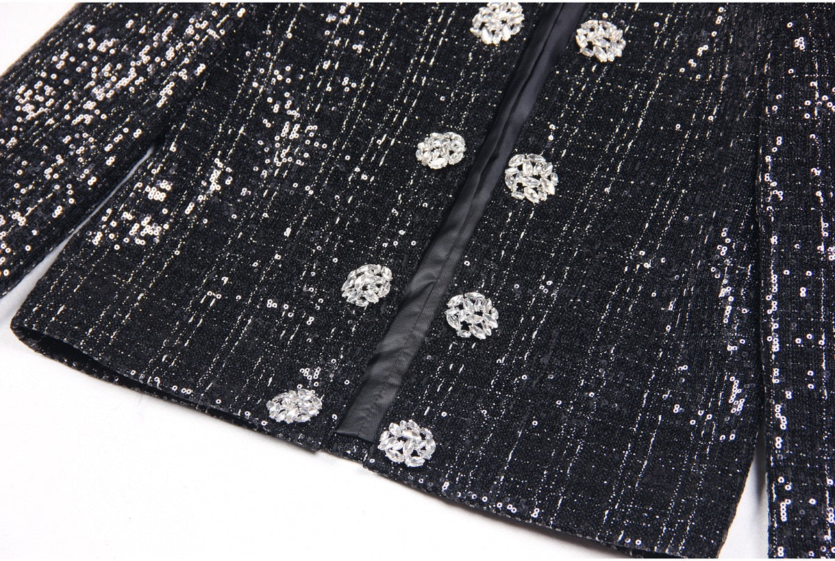 Chic Sequin Diamond Jacket