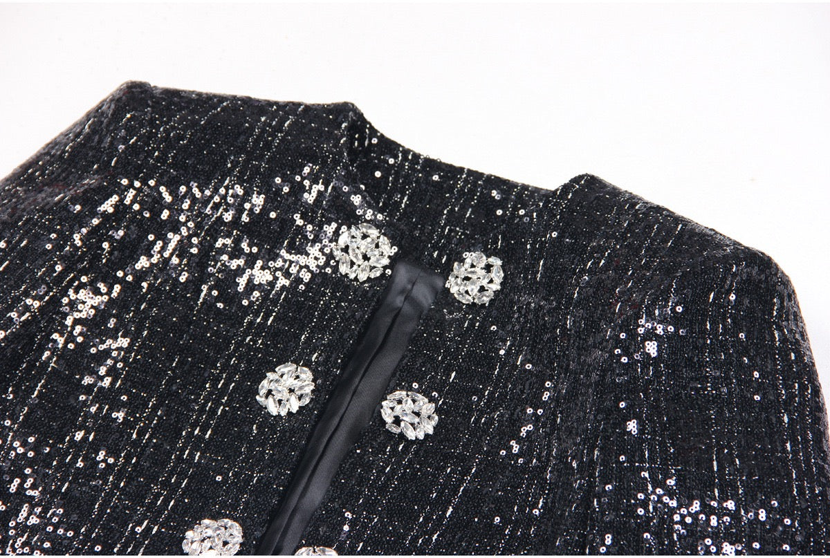 Chic Sequin Diamond Jacket