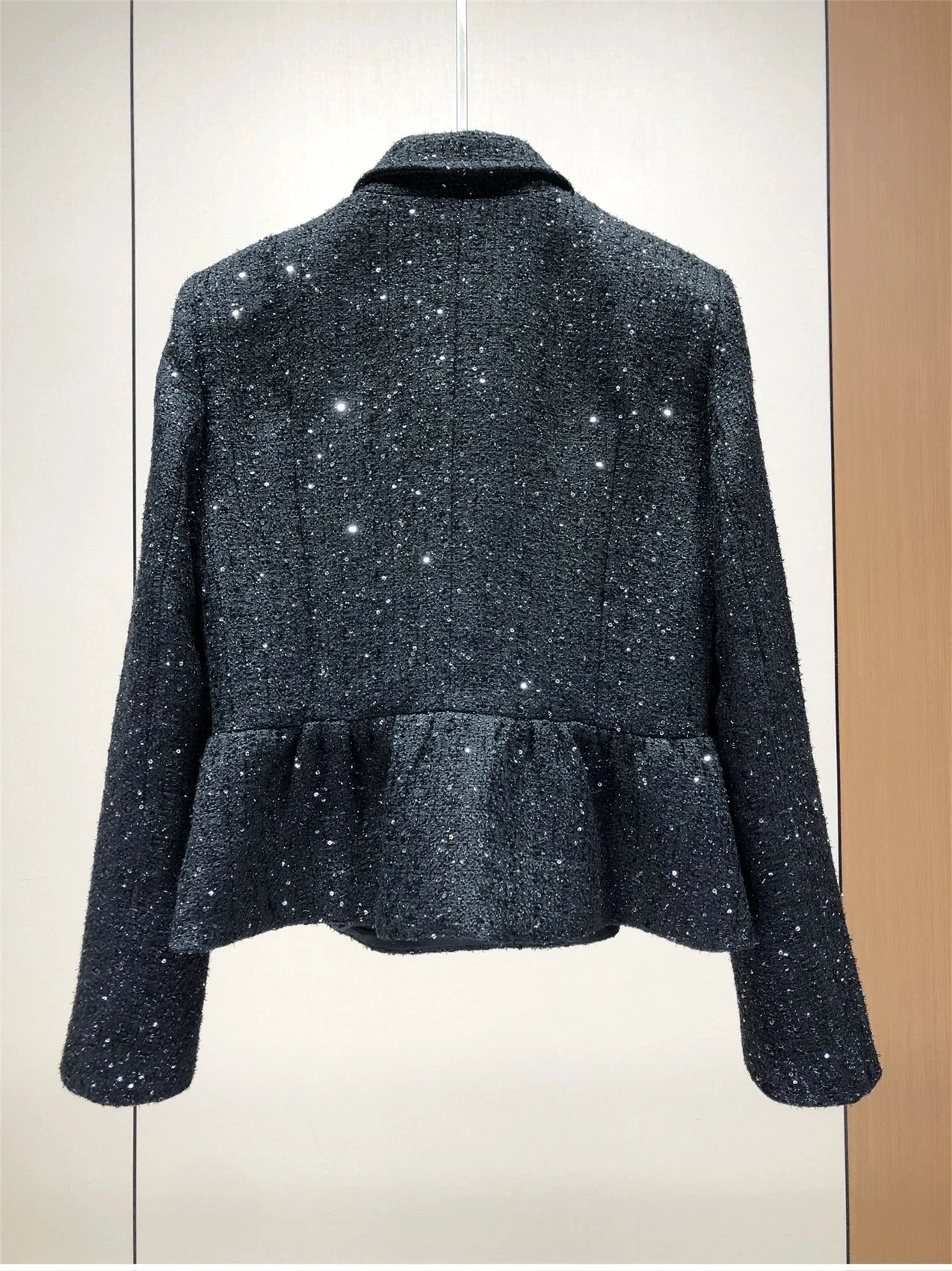 Sequin Tweed Wool Blend Jacket and Skirt