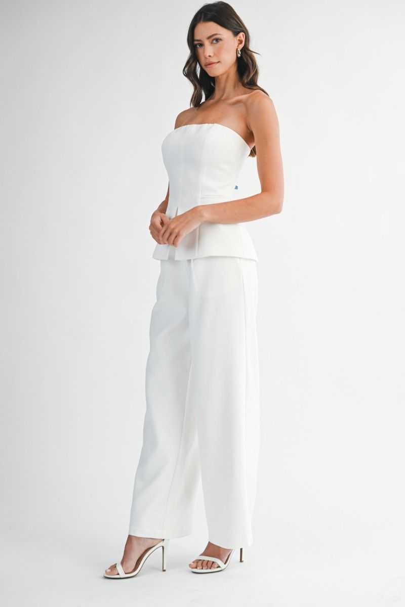 Crepe Trouser Pants Set (2 Colors)