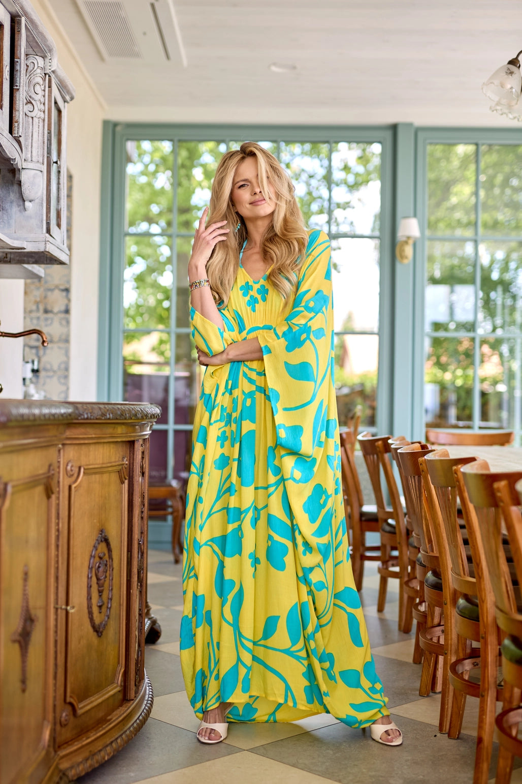 Bold Floral Kaftan