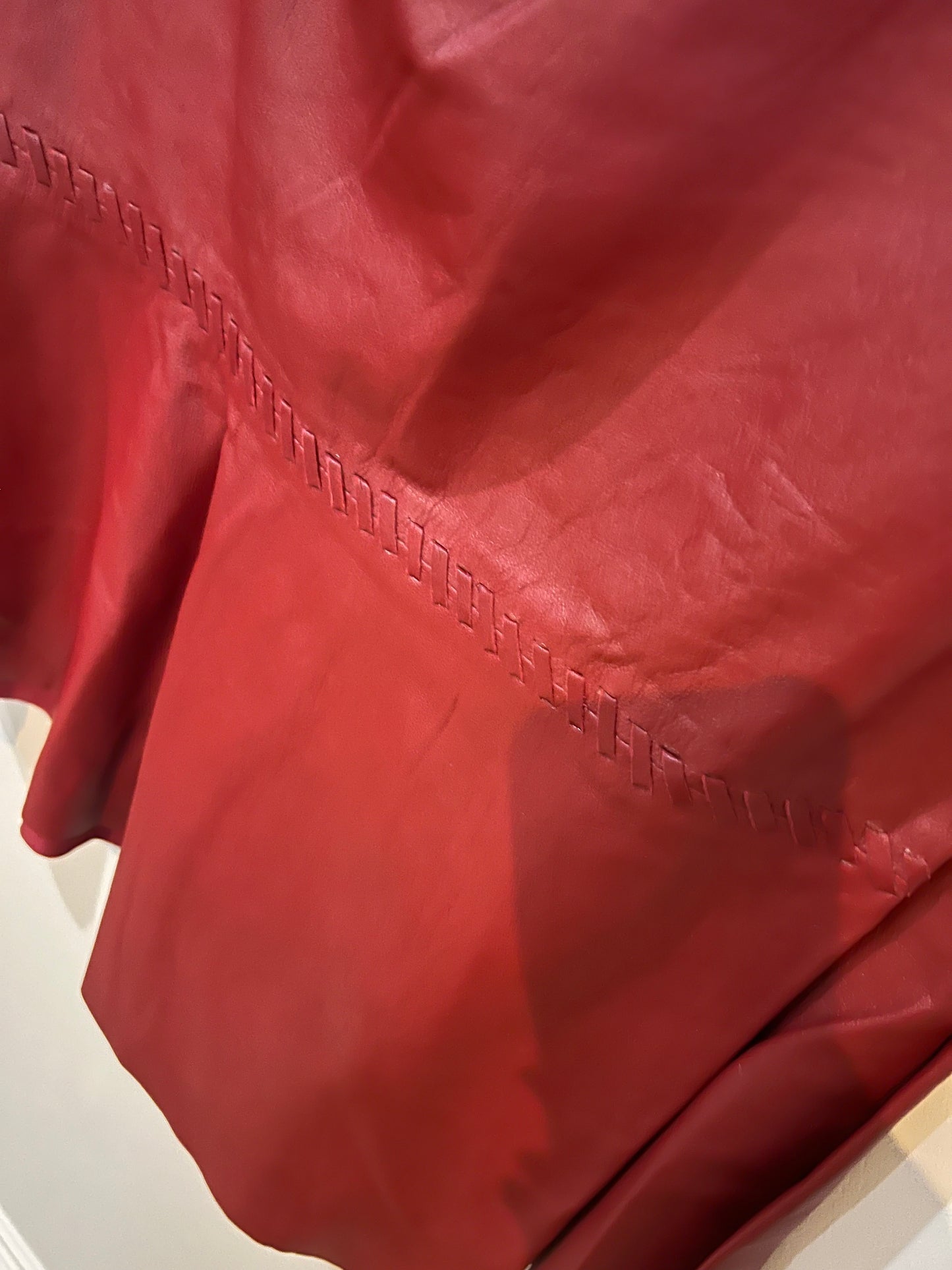 Zara Studio GENUINE Leather Dress with Side Zipper Accent and Draping
