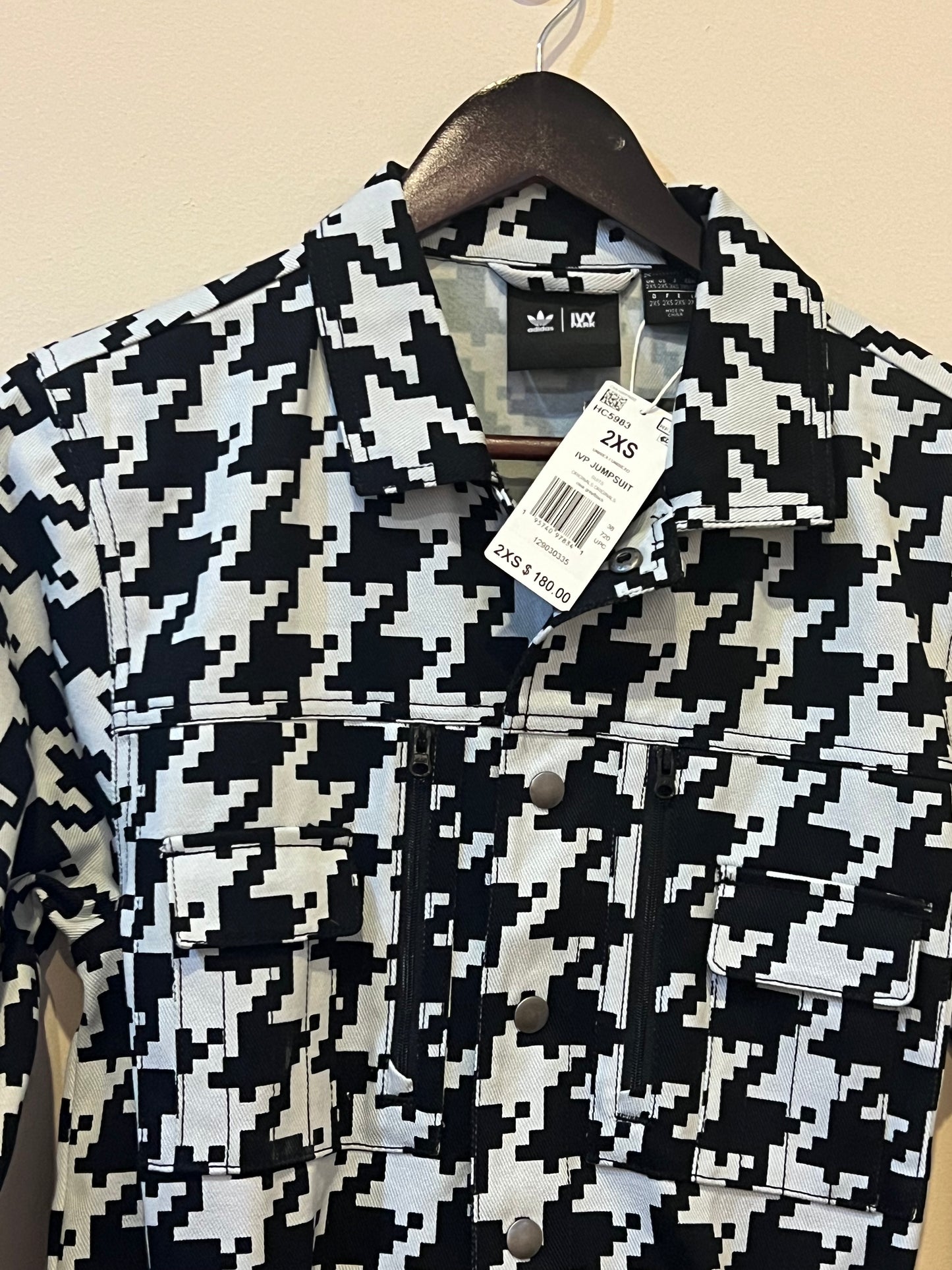 adidas x Ivy Park Houndstooth Print Jumpsuit - UNISEX